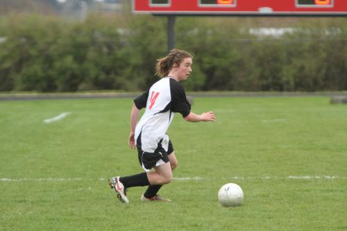 Seth Campbell brings the ball upfield.
