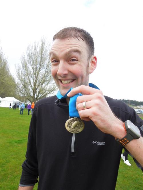 Former Wolf basketball star Christian Townsdin returned to the Island for the race. (Peggy Darst Townsdin photo)