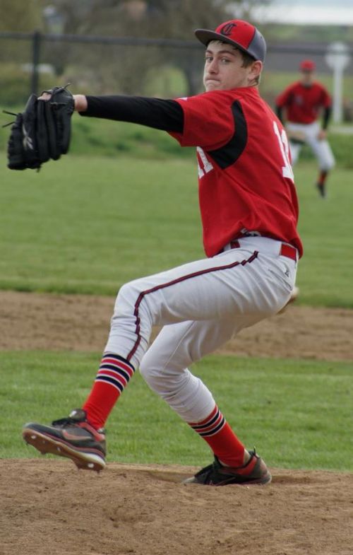 Aaron Curtin brings the heat. (Shelli Trumbull photo)