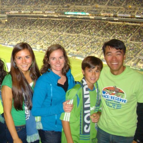 Left to right, Amanda, Cathy, Dawson and Dan d'Almeida.