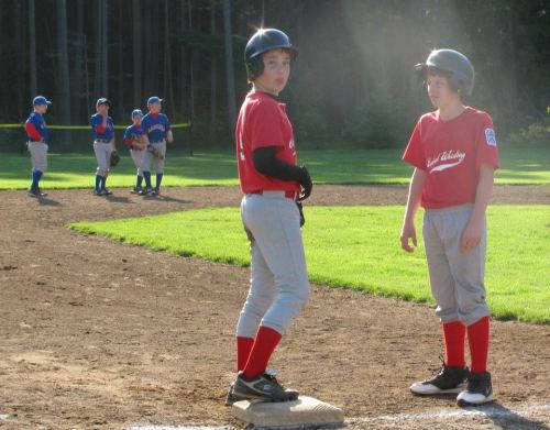 Aaron Trumbull reacting to his mom's camera.