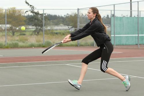 Allie Hanigan moves in for a shot Wednesday. (John Fisken photos)
