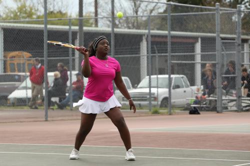 Emily Gallahar is one of 20 tennis players to carry a 3.0 GPA or better.