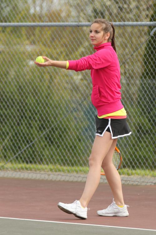 Iris Ryckaert and partner Holly Craggs battled through three sets and a do-or-die tiebreaker to come out on top Tuesday. (John Fisken photo)