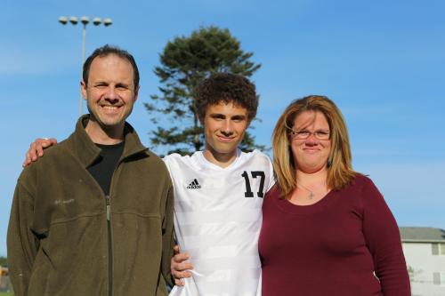 Nathan Kircher and parents Dawn and Thomas.
