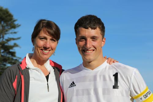 Nathan Lamb and mom Debra. Dad Randy was there in spirit.