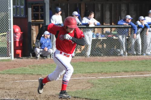 Kurtis Smith, seen here in an earlier game, crunched three hits in Coupeville's big win Monday. (John Fisken photo)