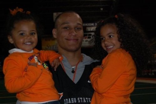 Rodrick Rumble and some of his biggest (little) fans.