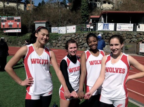 They're fast. Left to right, Makana Stone, Madison Tisa McPhee, Jai'Lysa Hoskins and Marisa Etzell. (Jack Tisa photo)