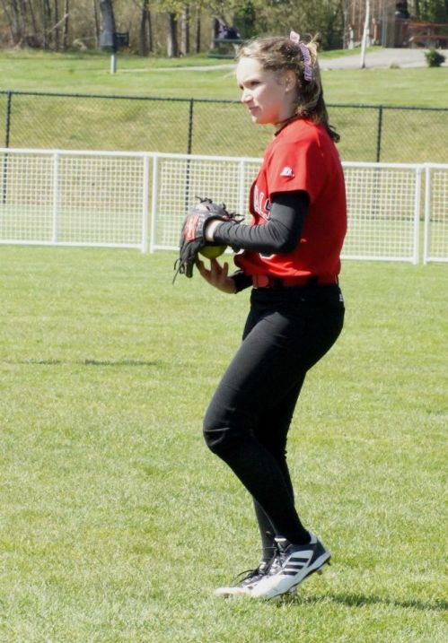 Waiting for her chance.