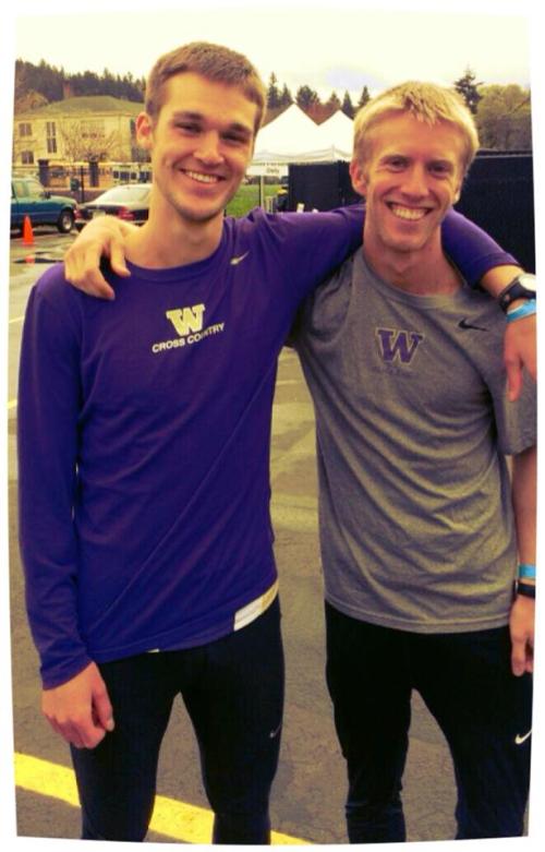 Tyler King (right) and fellow UW runner Joey Bywater. (Cia Bywater photo)