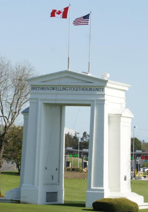 Two nations, one entrance.