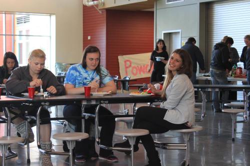 Elena Jimenez Guerra (right) knows a photo op when she sees one.