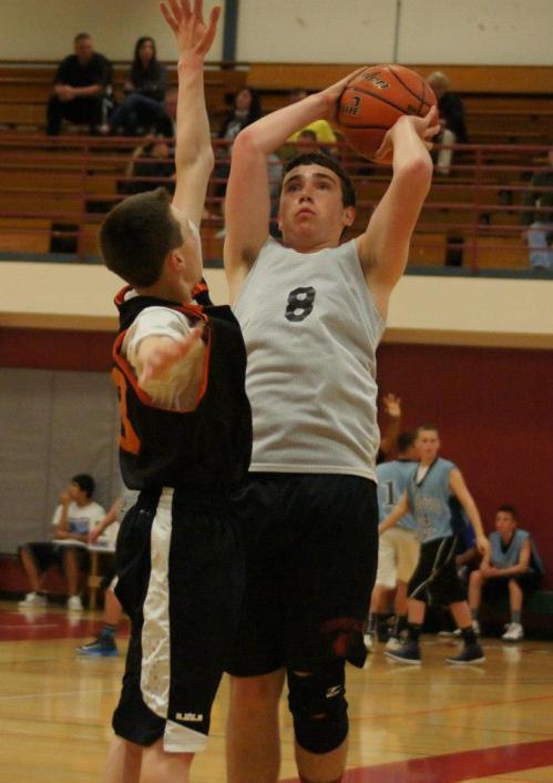 Aaron Trumbull prepares to launch a picture-perfect shot.