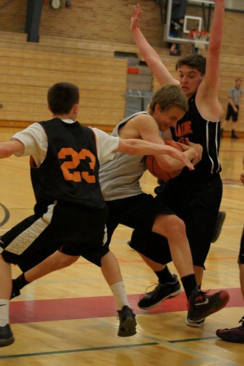 Joel Walstad picks up at least three yards on this rumble up the middle.