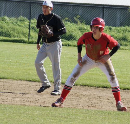 Morgan Payne closed out his junior season with a two-hit performance. (Shelli Trumbull photo)