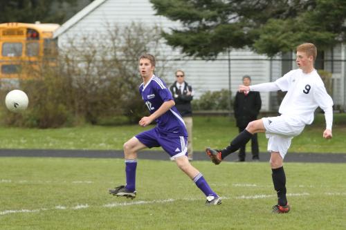 Jeremy Copenhaver fires a shot in a game earlier this season. (John Fisken photo)
