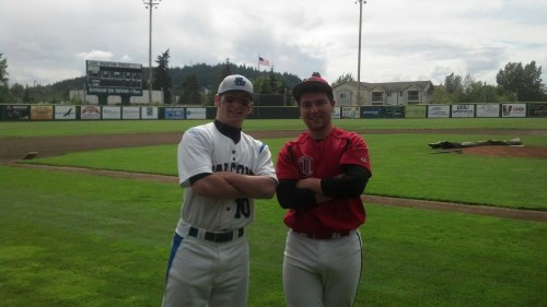 Falcons and Wolves unite to kick butt, Whidbey-style, as Chan and Aaron Curfman share the field.