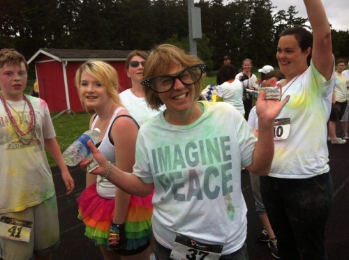 Kristi Etzell (in glasses) and the adults got into the fun, too.