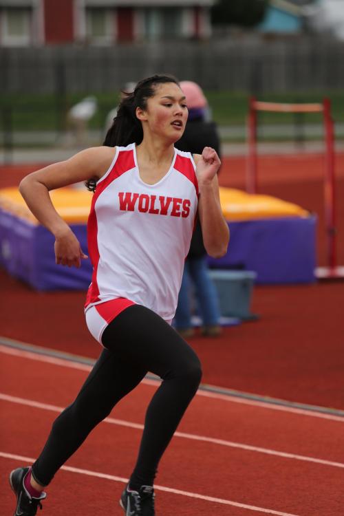 Makana Stone has busted or help bust three school records in her freshman season. (John Fisken photo)