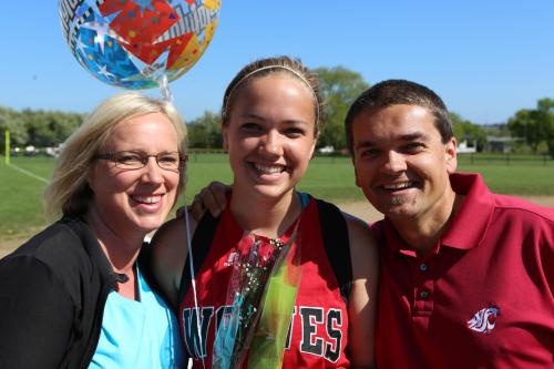 Walstad and parents Shawn and Renee.