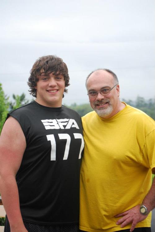 Proud dad David Streubel and "Tiny."