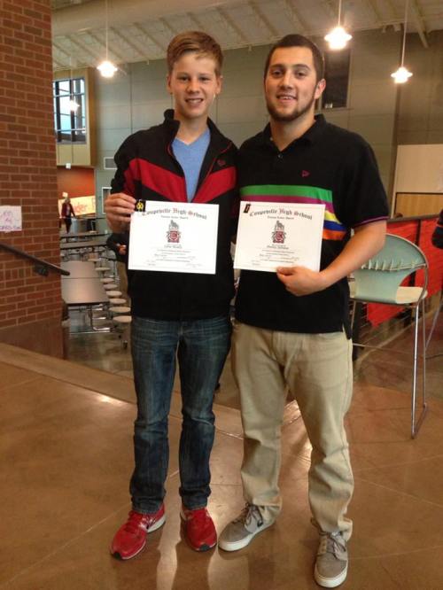 Bundy and senior Danny Savalza.