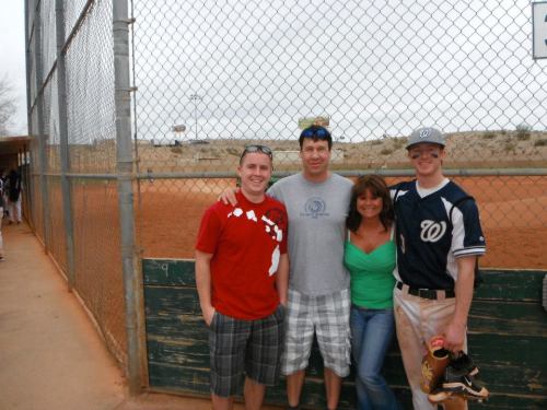 Jordan Wilcox is joined by his fan club -- brother Kyle, dad Mark and mom Mindy.