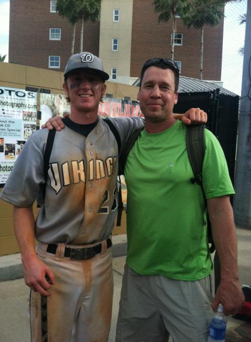 Jordan Wilcox and proud dad Mark. (Mindy Wilcox photo)