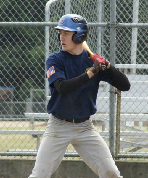 Curtin awaits the pitch.