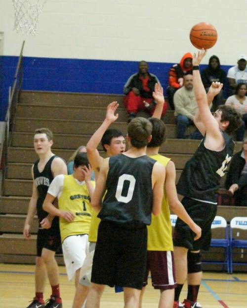 And the always-popular "If I don't look, I can't see him make the basket" defense.