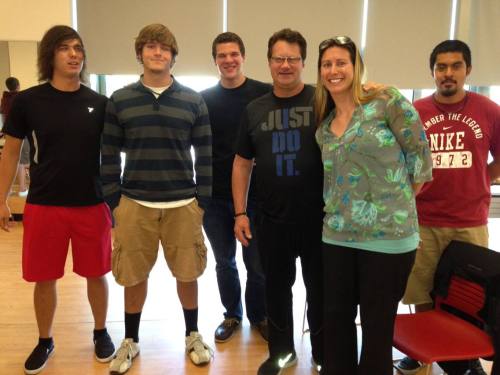 Mike Davis (in Just Do It shirt)