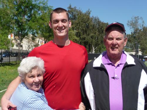 Hunter Hammer and the founders of his fan club. (Anne Hammer photo)