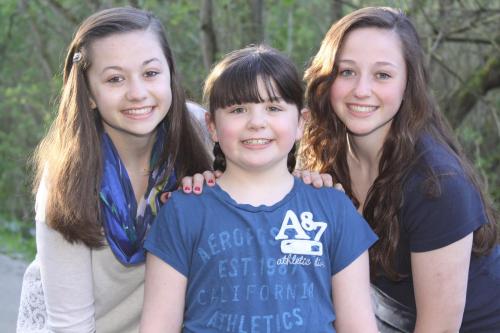 The future of Wolf sports -- l to r, McKenzie, Molly and McKayla Bailey. (Donna Bailey photo)