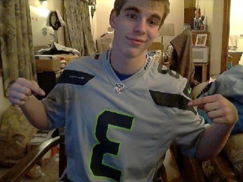 Wolf QB Gunnar Langvold, makin' 'em scream and weep for joy in the stands.