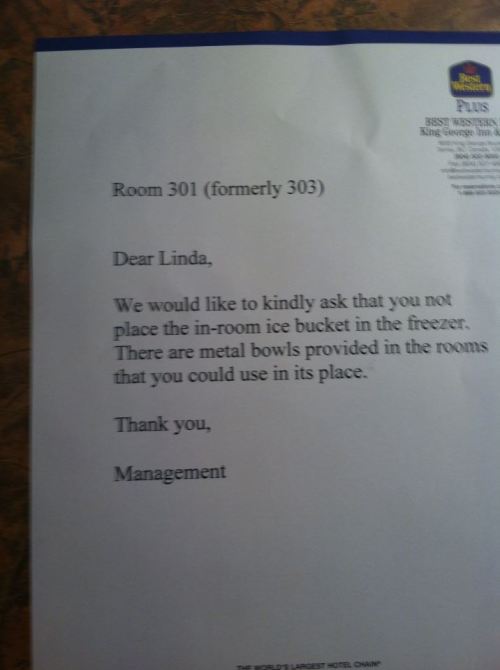 Management is not amused.