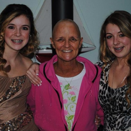 Elaina Kiel and her daughters, Kacie (left) and Katie.