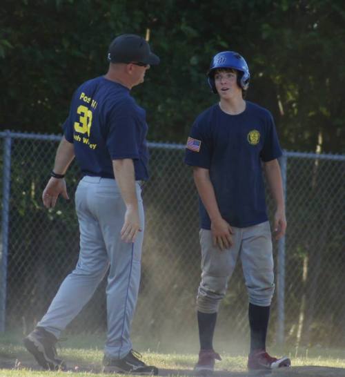 Cole Payne is nonchalant about his stand-up triple. "It's what I do, coach. I'm awesome!!"