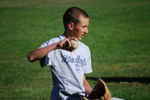 Joey Lippo, seen here during a practice, knocked in three runs in his team's win. (Patrick Kelley photo)