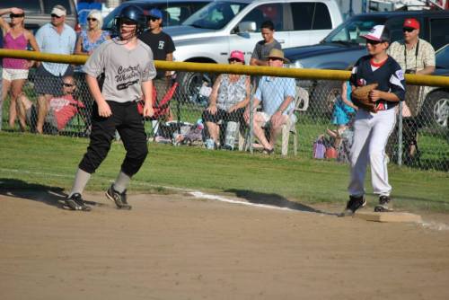 Kyle Rockwell leads off first during an earlier game. (Joan Payne photo)