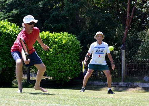 Barefoot Zen master of the grass court.