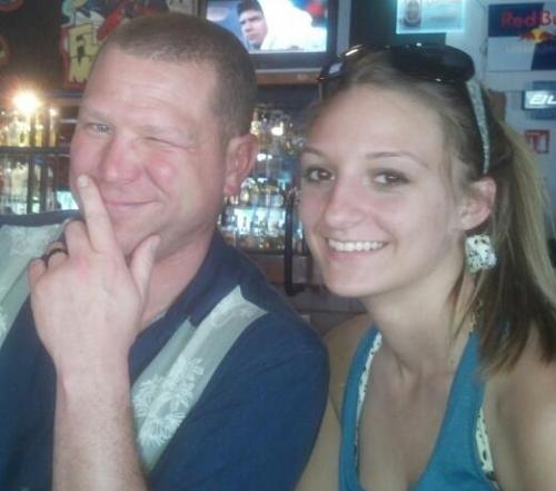 Tori Wellman and dad Josh.