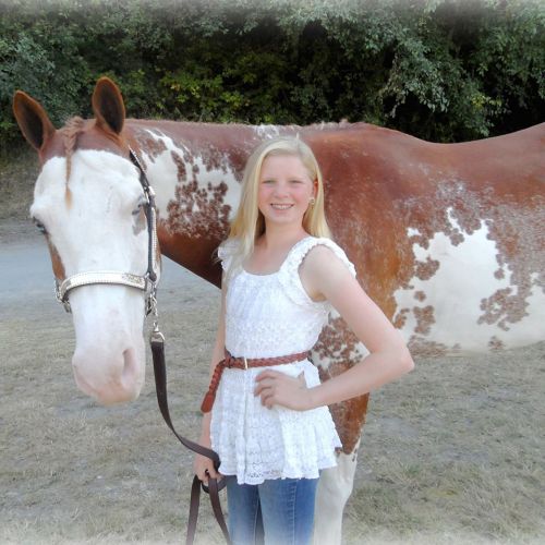 Ally Roberts and her trusty steed, Tiger.