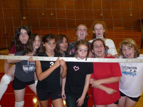 L to r, Megan Oakes, Haley Sherman, Sydney Aparicio, ?