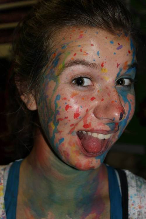 Wolf cheerleader Sylvia Hurlburt, post-paint war. (Kristin Hurlburt photos)