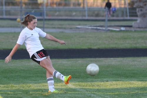 Jennifer Spark unleashes a shot.