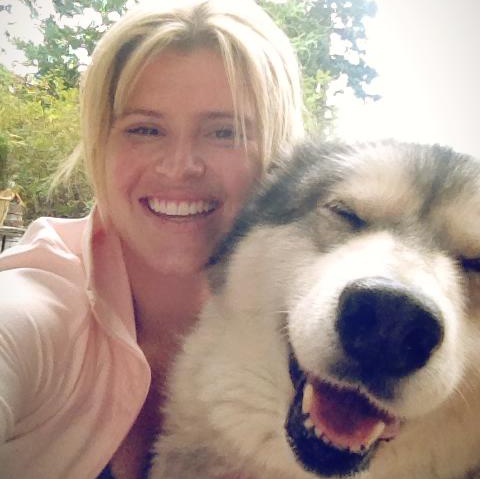 Breakout design star Kelsey Simmons and her assistant,  Sitka the Wonder Dog.