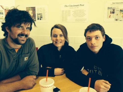 Colin Belliveau (right) with brother Paul and sister Michelle.