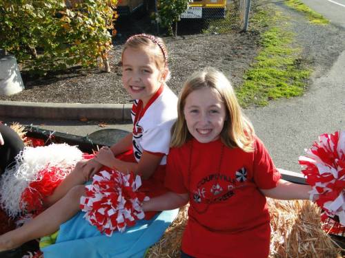 The future of Wolf cheer is always ready for a parade. (Wendy McCormick photo)