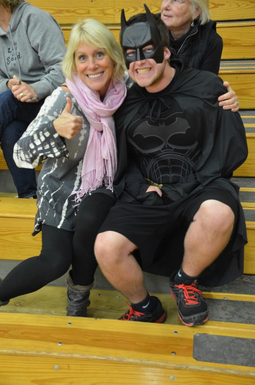 Batman meets Wonder Woman -- the unstoppable Aimee Bishop. (RB)